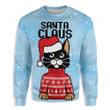 Christmas Santa Claus Cat Ugly Christmas Sweater, Christmas Santa Claus Cat 3D All Over Printed Sweater