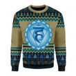 Throat Chakra Ugly Christmas Sweater, Throat Chakra 3D All Over Printed Sweater