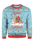 Funny Dog Merry Corgmas Ugly Christmas Sweater, Funny Dog Merry Corgmas 3D All Over Printed Sweater