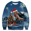 Christmas Dinosaur Ugly Christmas Sweater, Christmas Dinosaur 3D All Over Printed Sweater