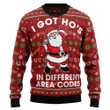 Santa I Got Ho's In Different Area Codes Ugly Christmas Sweater, Santa I Got Ho's In Different Area Codes 3D All Over Printed Sweater