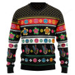 Hippie Peace Sign Ugly Christmas Sweater, Hippie Peace Sign 3D All Over Printed Sweater