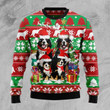 Bernese Mountain Dog Family Ugly Christmas Sweater, Bernese Mountain Dog Family 3D All Over Printed Sweater