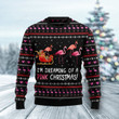 Flamingo I'm Dreaming Of A Pink Christmas Ugly Christmas Sweater, Flamingo I'm Dreaming Of A Pink Christmas 3D All Over Printed Sweater
