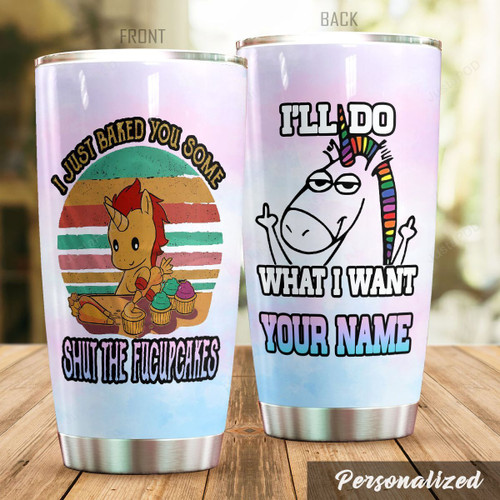 .Personalized Unicorn I'll Do What I Want Stainless Steel Tumbler Perfect Gifts For Unicorn Lover Tumbler Cups For Coffee/Tea, Great Customized Gifts For Birthday Christmas Thanksgiving