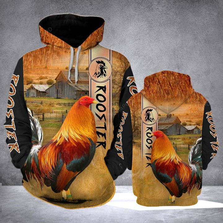Rooster Ranch Grass 3d Hoodie