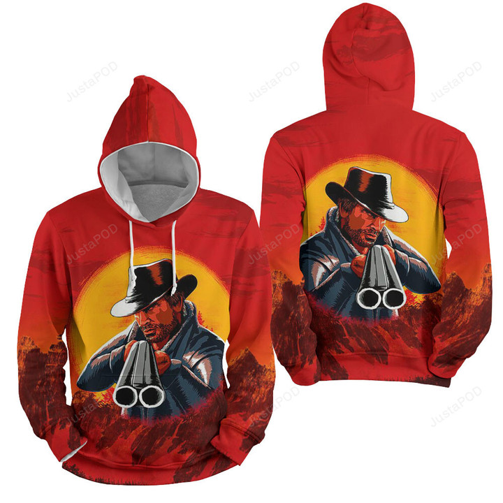 Red Dead Same Gun 3d Full Over Print Hoodie Zip Hoodie Sweater Tshirt