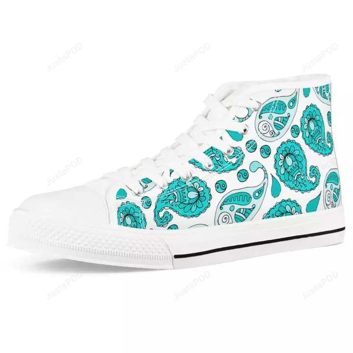 Paisley Flower High Top Shoes