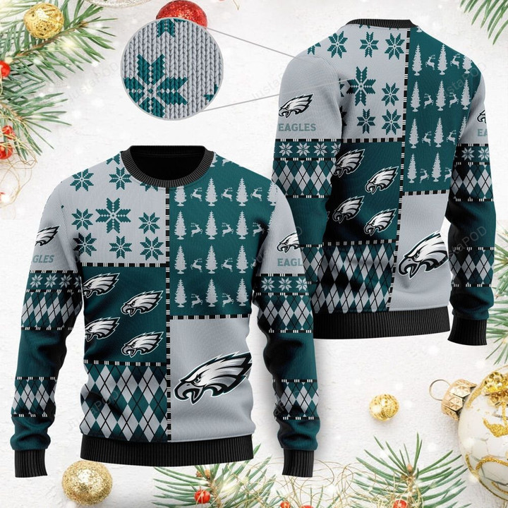 Philadelphia Eagles Ugly Sweater Christmas Sweaters Best Christmas Gift For Eagles Fans, Ugly Sweater