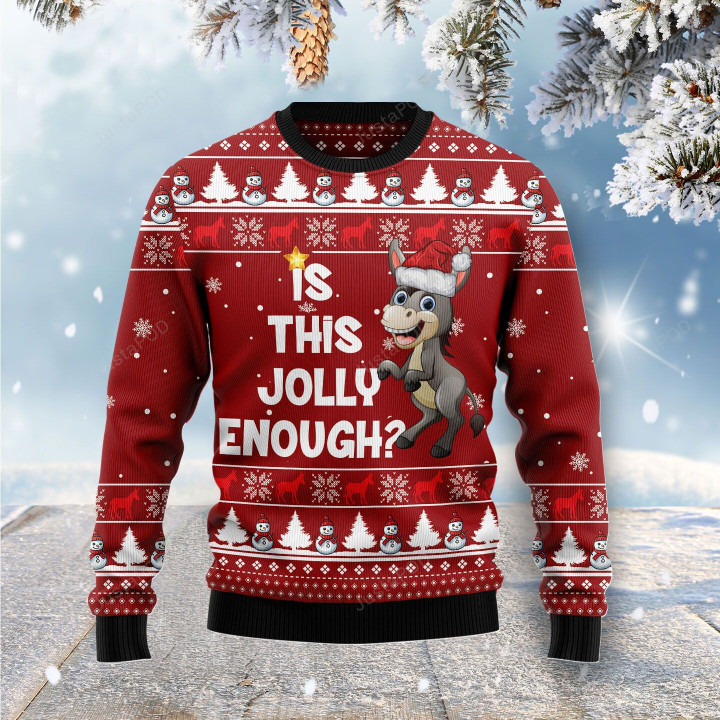 Is This Jolly Enough Donkey Ugly Christmas Sweater