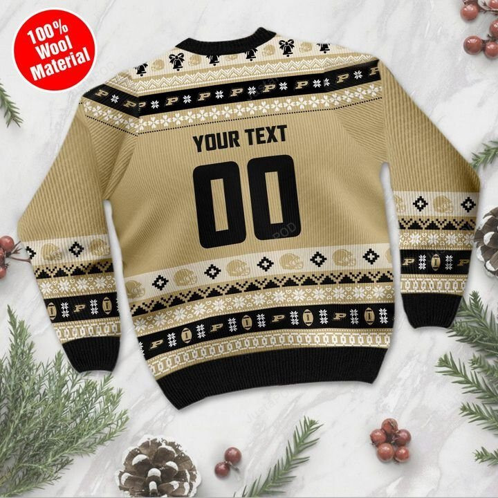 Personalized Custom Name And Number Purdue Boilermakers Ugly Christmas Sweater, All Over Print Sweatshirt