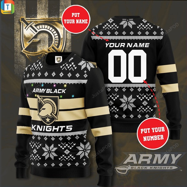 NCAA army black knights personalized ugly christmas sweater
