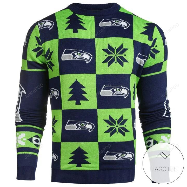 Seattle Seahawks Nfl Ugly Christmas Sweater, All Over Print Sweatshirt