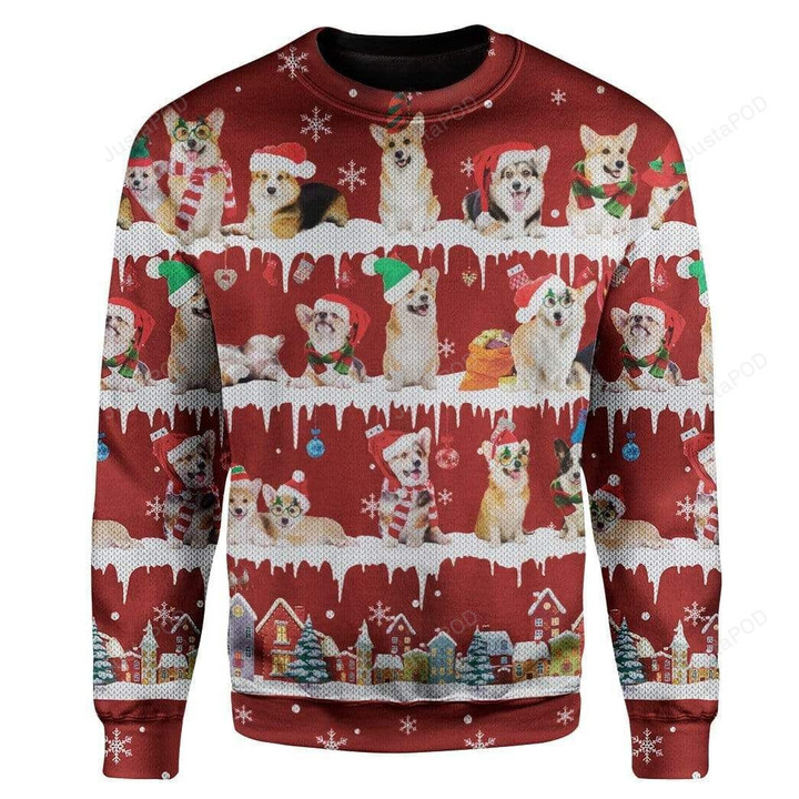 Dog Ugly Christmas Sweater, All Over Print Sweatshirt