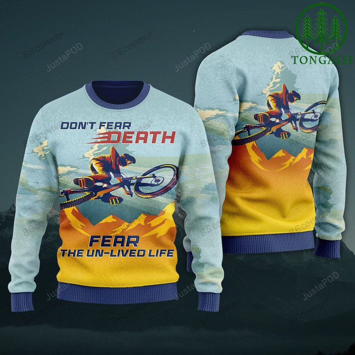 Mountain Bike Dont Fear Death Ugly Sweater