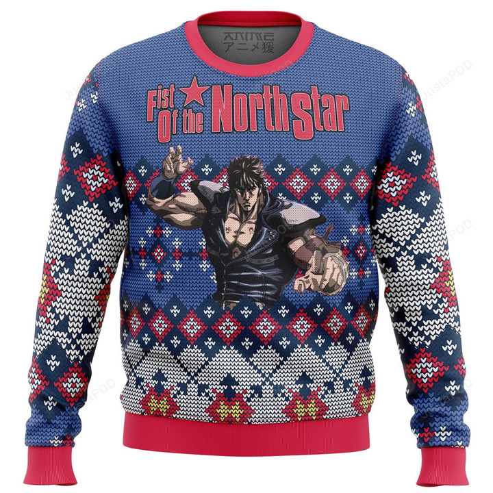 Fist Of The North Star Christmas Ugly Sweater