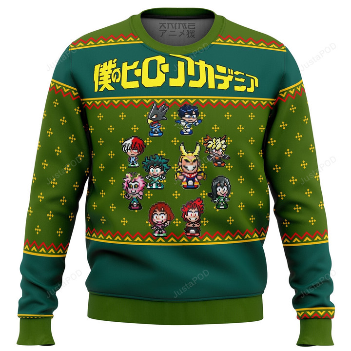 My Hero Academia Sprites Christmas Ugly Sweater