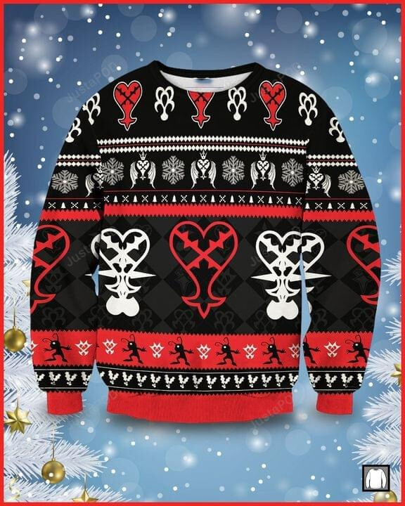 Kingdom Hearts Heartless Symbol For Unisex Ugly Christmas Sweater, All Over Print Sweatshirt