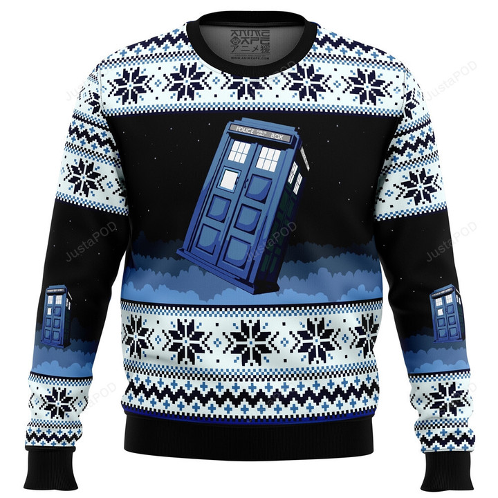 Doctor Who Tardis Christmas Ugly Sweater