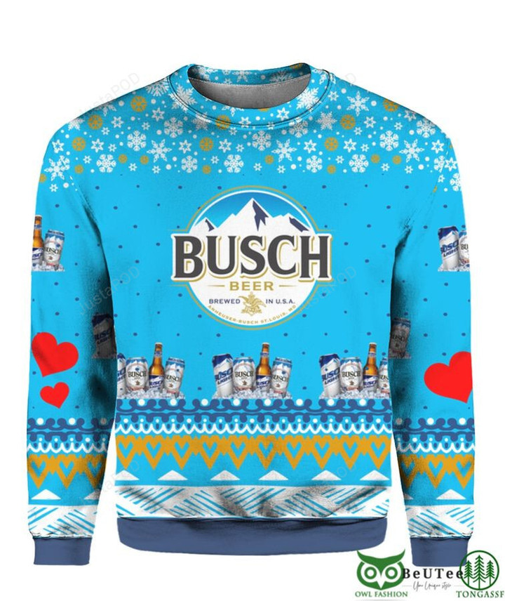 Busch Beer 3D Print Ugly Sweater