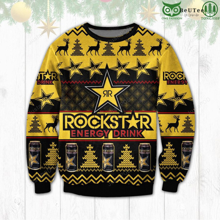 Rockstar Energy Drink Gift Christmas Ugly Sweater