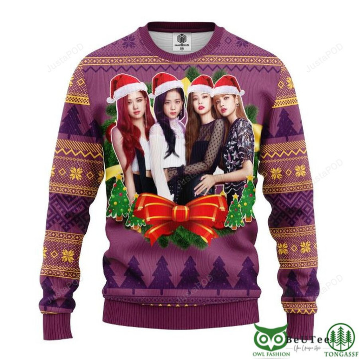 Purple Black Pink Merry Xmas Ugly Sweater