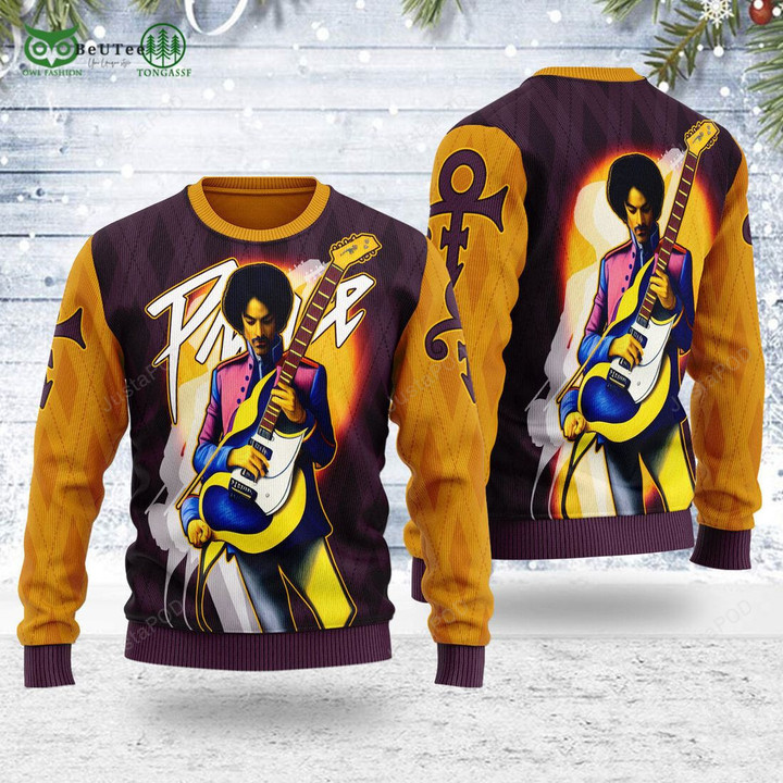 Prince Guitar Artistic Artwork Ugly Christmas Sweater