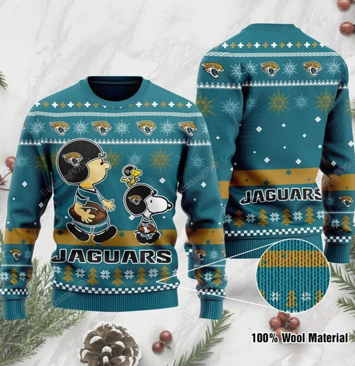Jacksonville Jaguars Snoopy Ugly Christmas Sweater