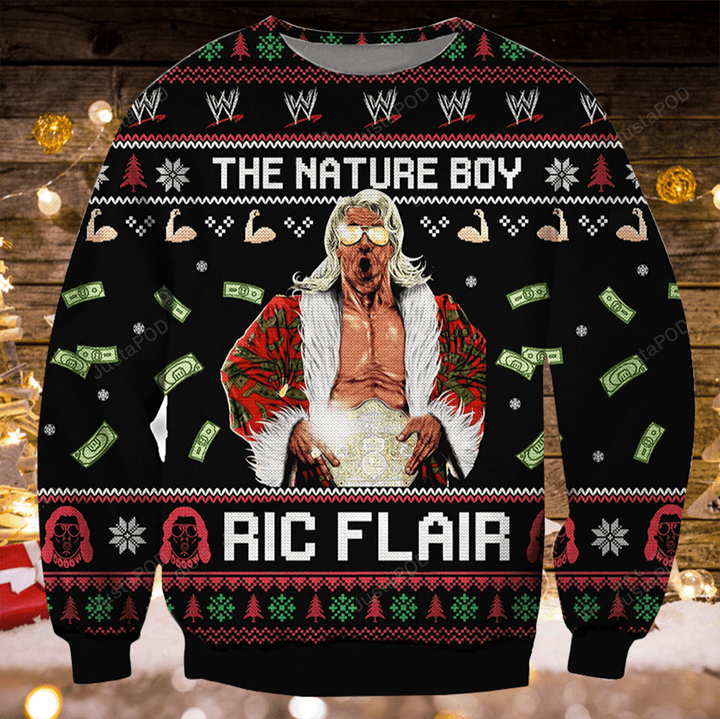 The Nature Boy Ric Flair Ugly Christmas Sweater
