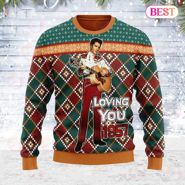 Loving You 1957 Ugly Christmas Sweater