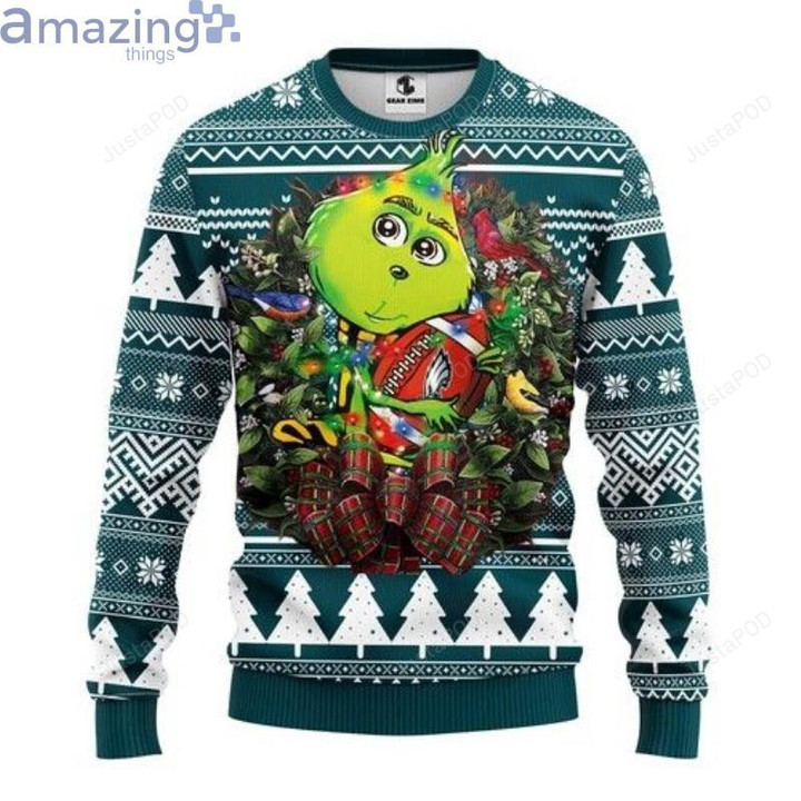 Nfl Philadelphia Eagles Grinch Hug Ugly Christmas Sweater