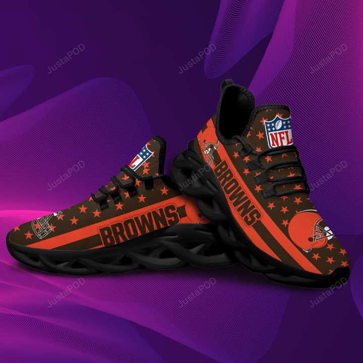 NFL Cleveland Browns Running Sports Max Soul Shoes