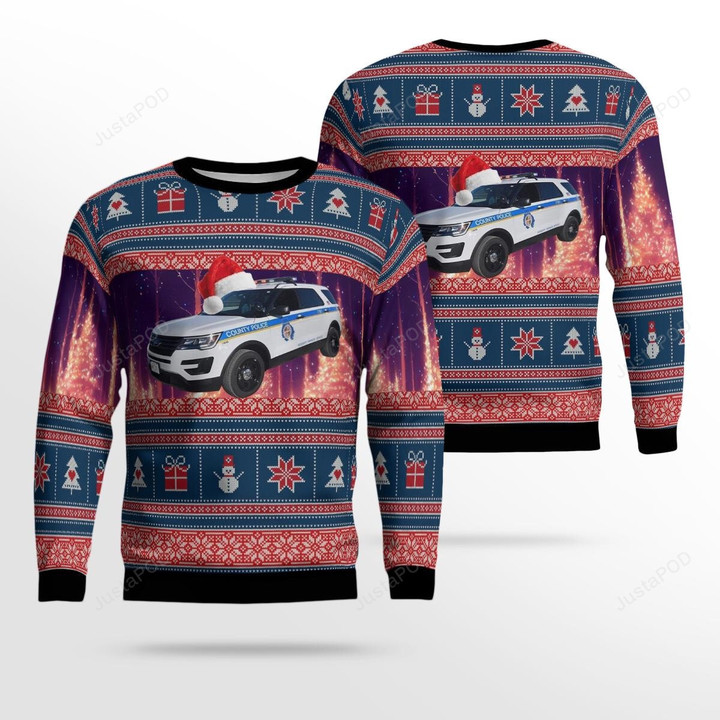 Maryland County Police Department Ugly Christmas Sweater