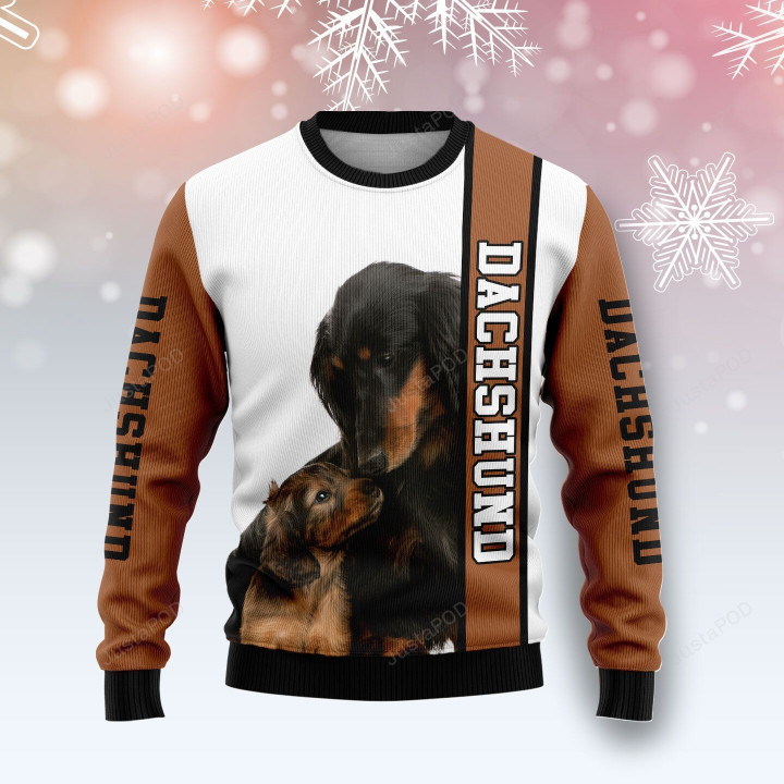 Rescued Dachshund Ugly Christmas Sweater