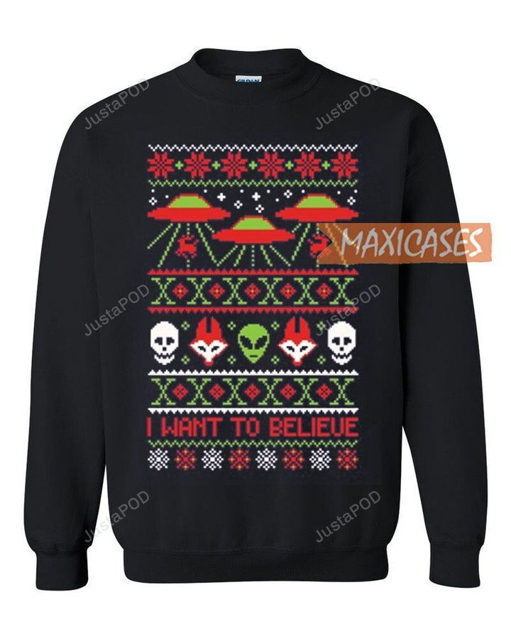The X Files I Want To Believe Classic Ugly Christmas Sweater