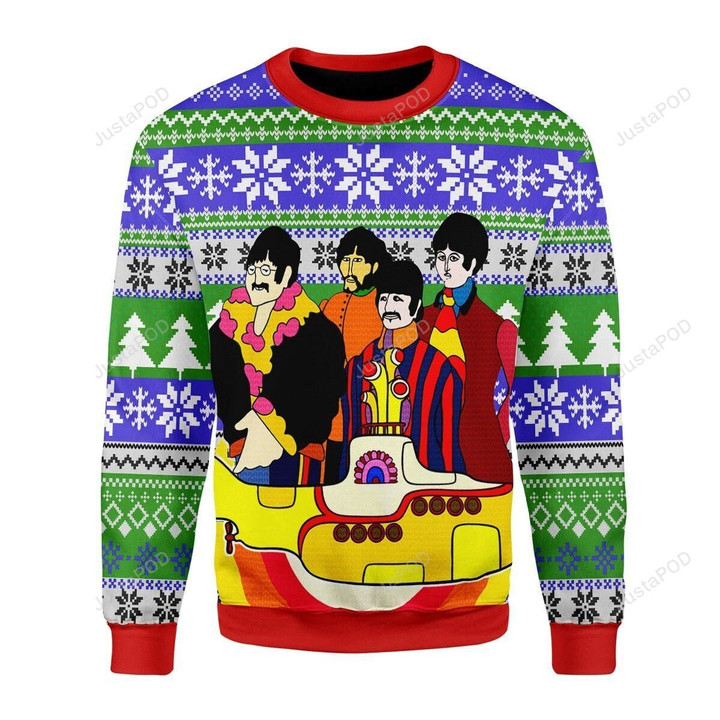 The Beatles Hippie Ugly Christmas Sweater