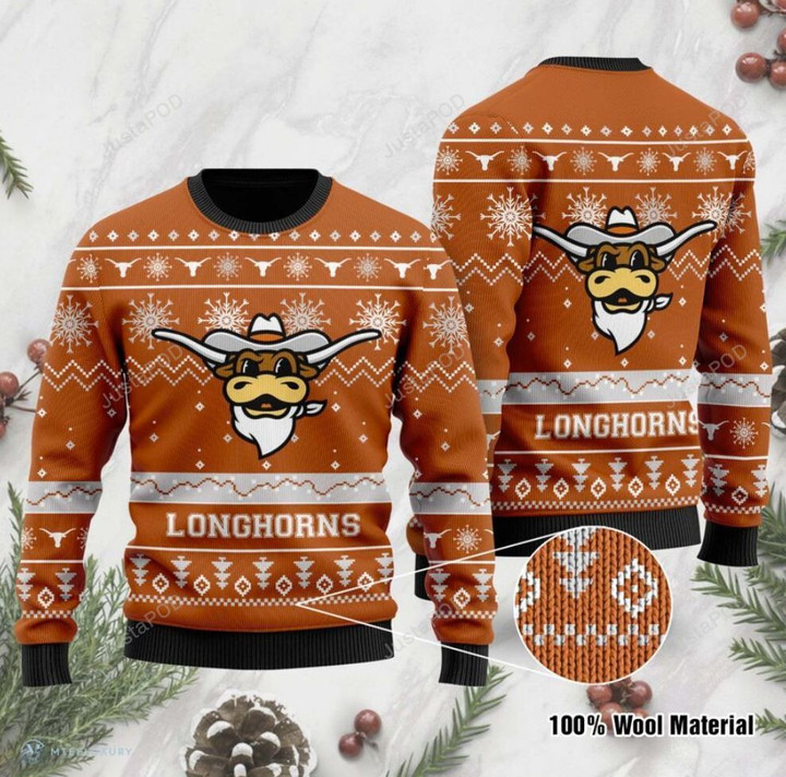 Texas Longhorns Football Ugly Christmas Sweater