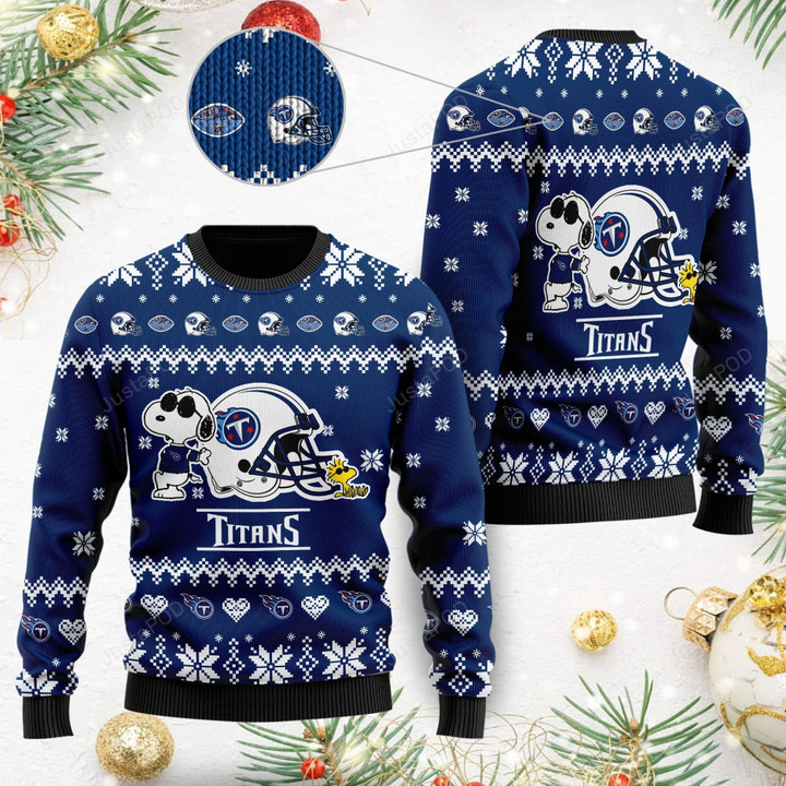 Tennessee Titans Cute The Snoopy Ugly Christmas Sweater