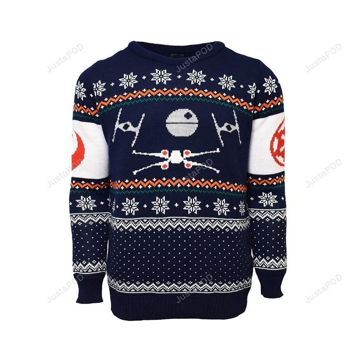 Star Wars X Wing And TIE Fighter Ugly Christmas Sweater