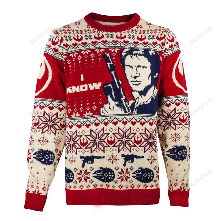 Star Wars Han And Leia Couples Knitted Ugly Christmas Sweater