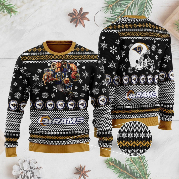 Los Angeles Rams With Rampage Ugly Christmas Sweater