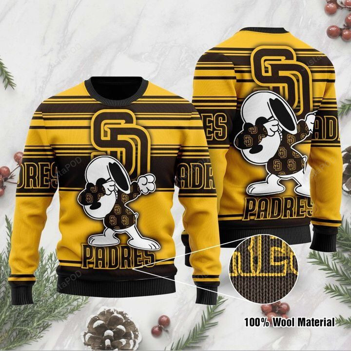 Snoopy San Diego Padres Ugly Christmas Sweater