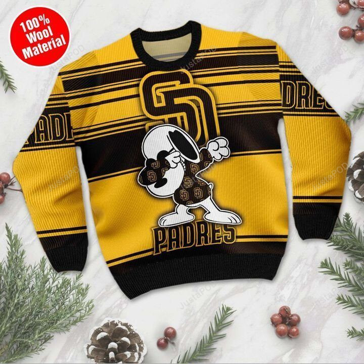 Snoopy San Diego Padres Ugly Christmas Sweater