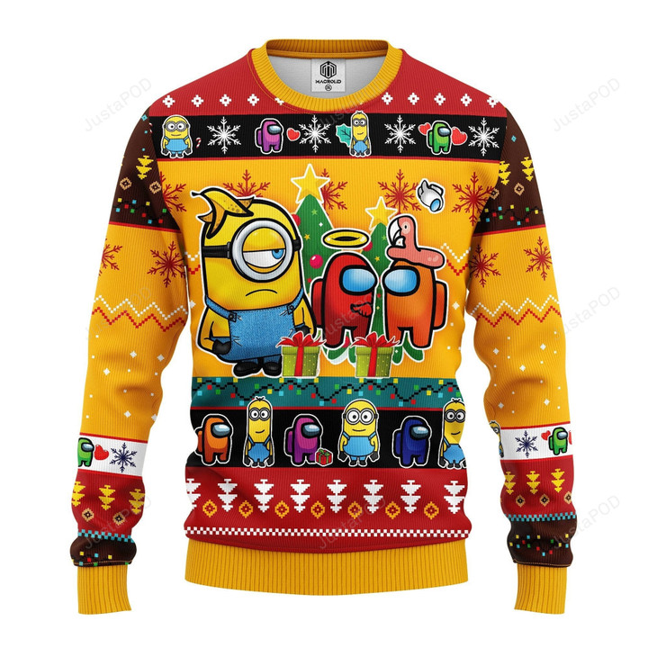 Minions And Among Us Ugly Chirtmas Sweater
