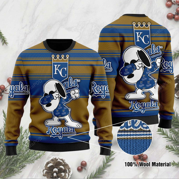 Snoopy Love Kansas City Royals MLB Ugly Christmas Sweater