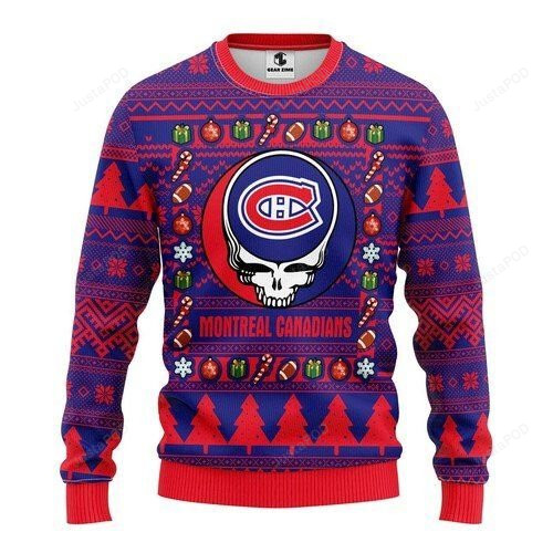 Montreal Canadiens Grateful Dead Ugly Christmas Sweater