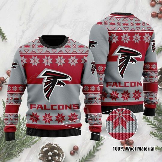 Atlanta Falcons Wool Ugly Christmas Sweater