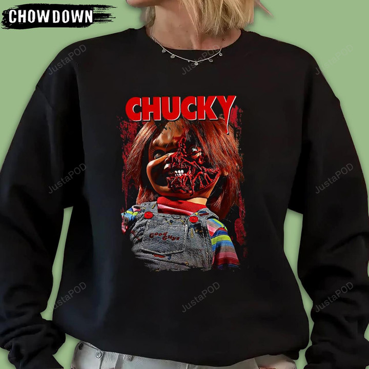 Red Art Chucky Child’s Play Ugly Christmas Sweater
