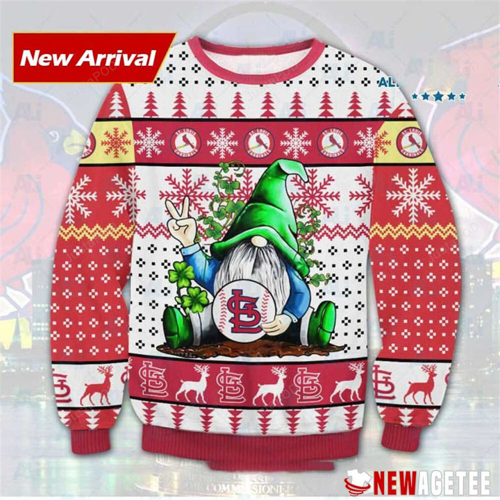 Gnome St Louis Cardinals Ugly Christmas Sweater