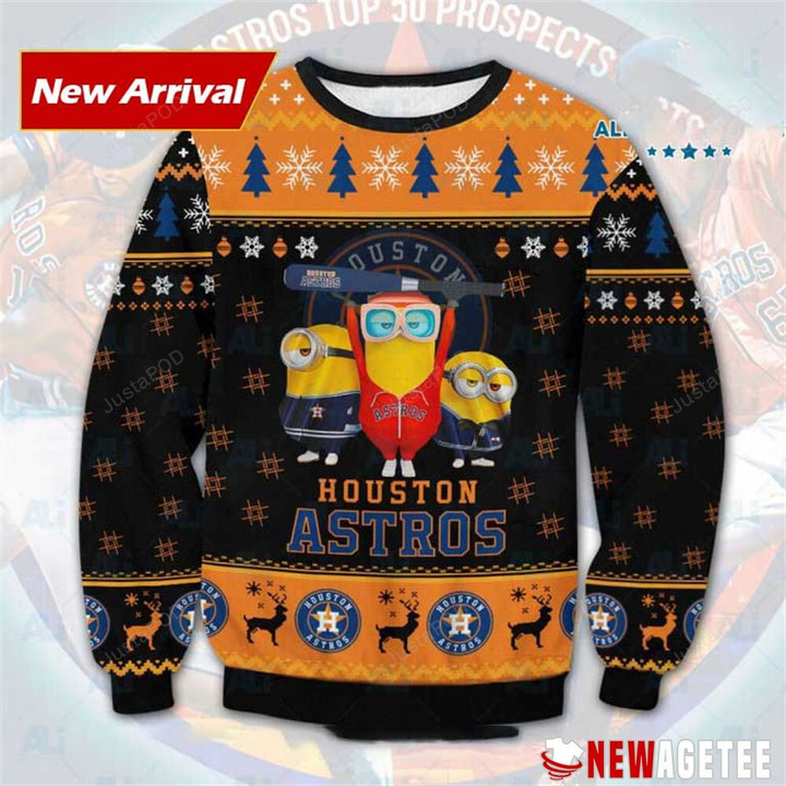 Minion Houston Astros Ugly Christmas Sweater
